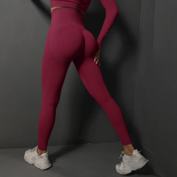 Women's Seamless Gym Leggings Yoga Pants Sexy High Waist Booty Lifting.