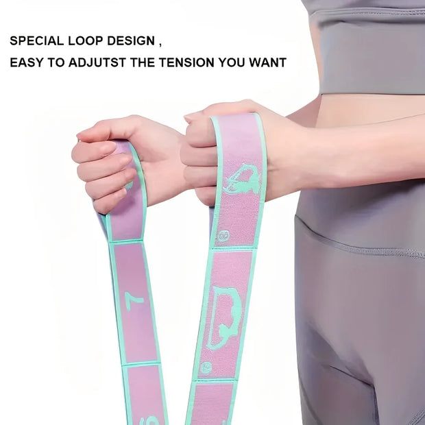 Elastic Resistance Band For Yoga Pilates And Auxiliary Stretching.