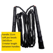 NEVERTOOLATE beaded skipping rope long handle freestyle and  crossfit