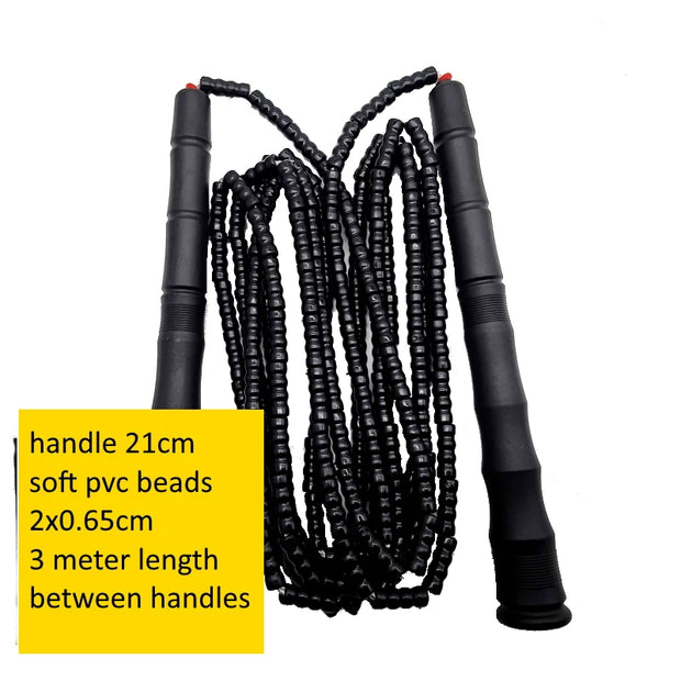 NEVERTOOLATE beaded skipping rope long handle freestyle and  crossfit