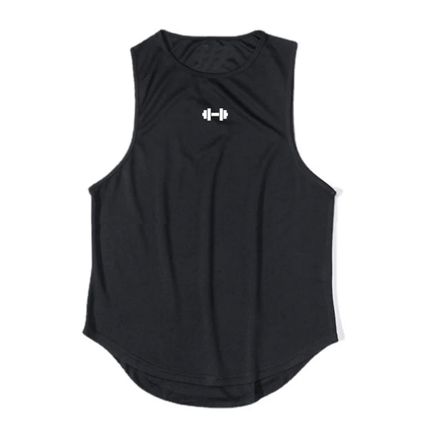 Summer Men's Gym Tank Top Fitness Training Clothing Quick-drying Loose Bodybuilding Sleeveless Shirt.