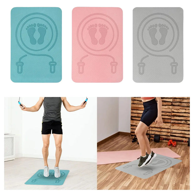 Jump Rope Mat Skipping Mat Antiskid Sound Insulation Yoga Mat Jump Rope Pad Fitness Exercise Mat for Indoor Outdoor