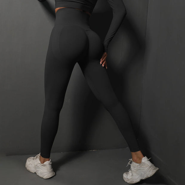 Women's Seamless Gym Leggings Yoga Pants Sexy High Waist Booty Lifting.