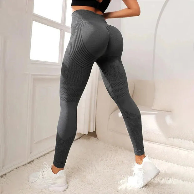 Women Fitness Leggings High Waist Seamless Sportswear Breathable.