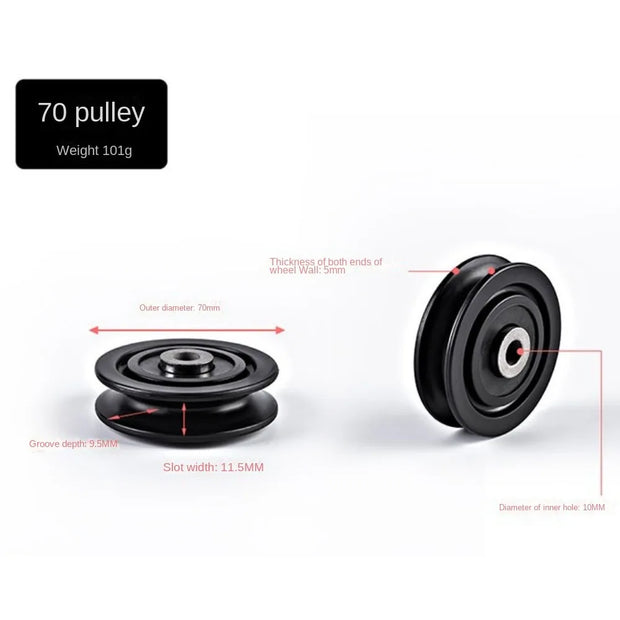 Nylon Bearing Pulley Wheel for Gym Fitness Equipment Cable Machine Part Wear Resistance 50/60/70/88/90/100/105/110/115/120/158mm