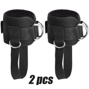 2PCS Ankle Straps for Cable Machines Kickbacks - Adjustable Comfort Ankle Cable Attachments for Gym Ankle Cuff Workout Men Women