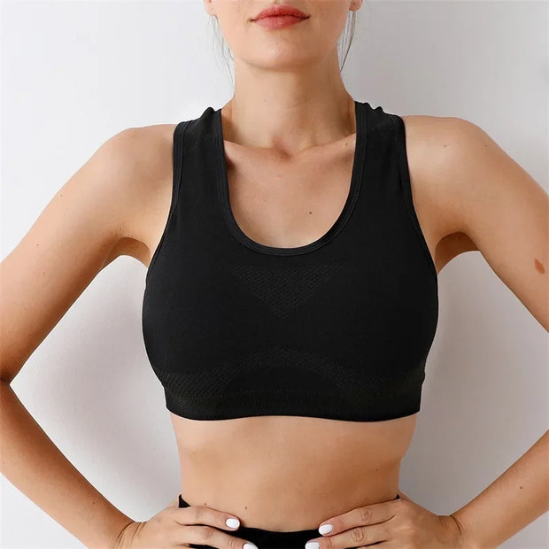 Women's Breathable Sports Bra, Top Push Up Fitness And Yoga  Underwear.