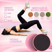 2Pcs Sliding Discs, Fitness Foot Sliding Pads, Workout Equipment For Abdominal Core Training, Body Shaping