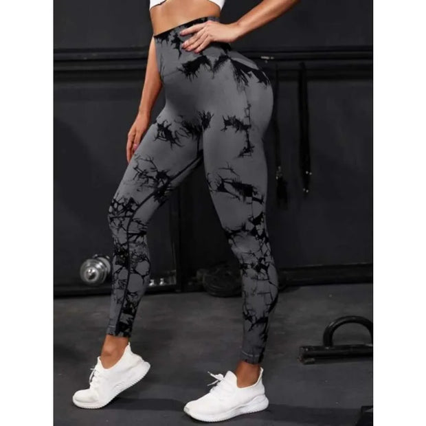 Seamless High-Waist Tie-Dye Leggings