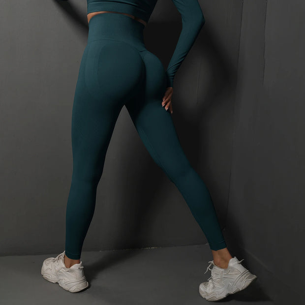 Women's Seamless Gym Leggings Yoga Pants Sexy High Waist Booty Lifting.