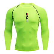 Mens Running Compression T-shirt Long sleeves Sport Tees.