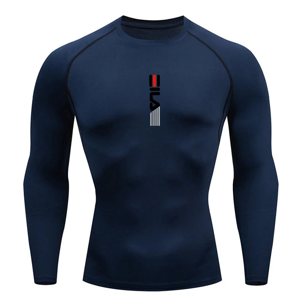 Mens Running Compression T-shirt Long sleeves Sport Tees.