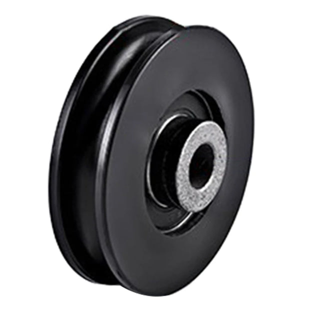 Nylon Bearing Pulley Wheel Round Black Wheel Cable Gym Fitness Equipment Part Exercise Machine Part and Pulley Accessory