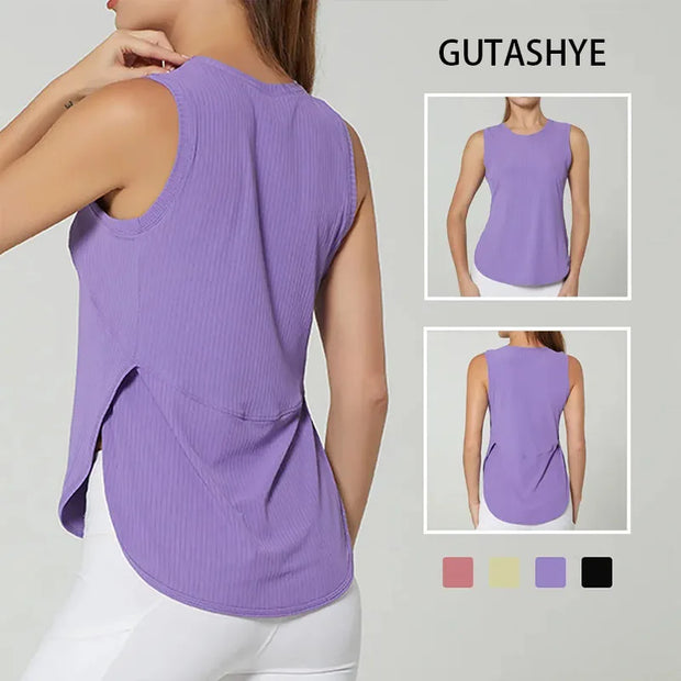 GUTASHYE Sleeveless Yoga And Fitness Shirt.