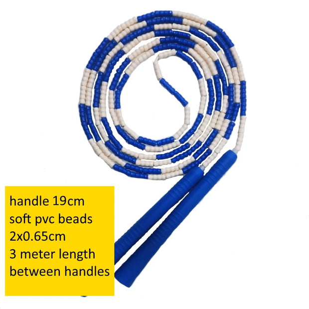 NEVERTOOLATE beaded skipping rope long handle freestyle and  crossfit