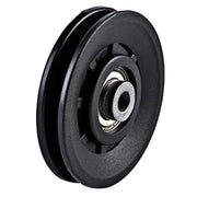 Nylon Bearing Pulley Wheel Round Black Wheel Cable Gym Fitness Equipment Part Exercise Machine Part and Pulley Accessory