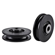 Nylon Bearing Pulley Wheel Round Black Wheel Cable Gym Fitness Equipment Part Exercise Machine Part and Pulley Accessory