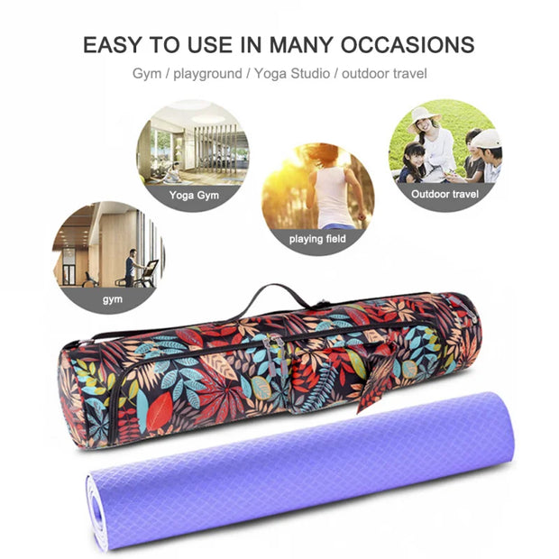 Yoga Mat Bag Printed, Sports Mat Bag Pilates.