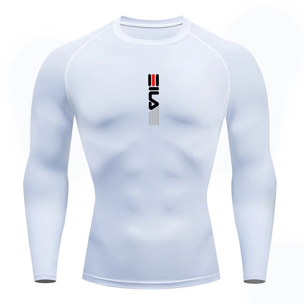 Mens Running Compression T-shirt Long sleeves Sport Tees.