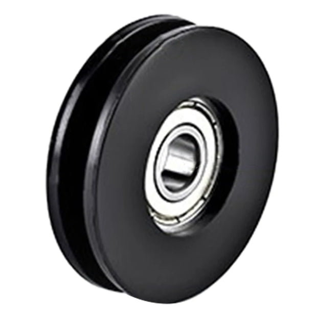 Nylon Bearing Pulley Wheel Round Black Wheel Cable Gym Fitness Equipment Part Exercise Machine Part and Pulley Accessory