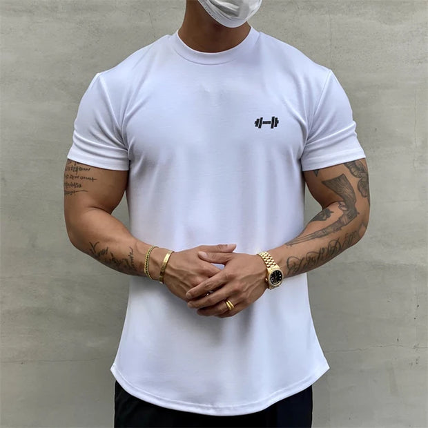 Men's Fitness Loose Casual Lifestyle Wear T-shirt Streetwear.