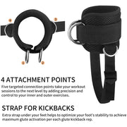 2PCS Ankle Straps for Cable Machines Kickbacks - Adjustable Comfort Ankle Cable Attachments for Gym Ankle Cuff Workout Men Women