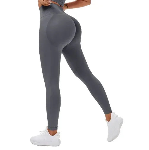 Women's High Waist Seamless Leggings Hips Tight Peach Buttocks.