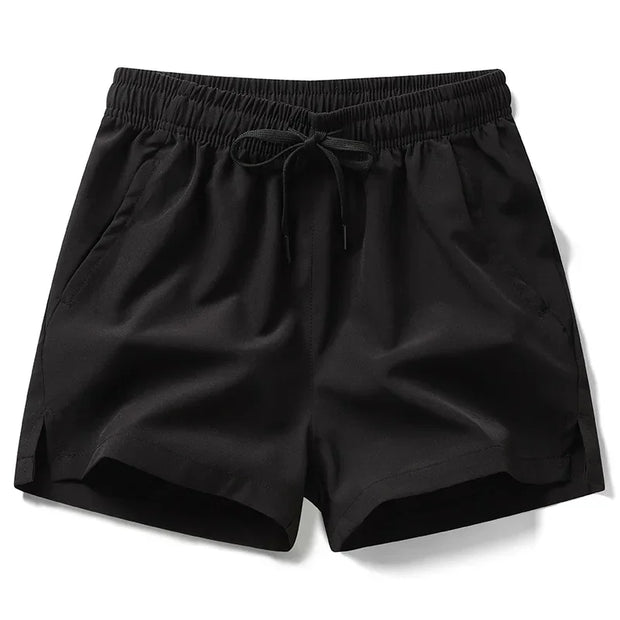 Mens Fitness Lightweight Sweatpants, Casual Pockets Shorts Basic Solid Color.