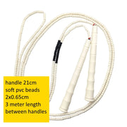 NEVERTOOLATE beaded skipping rope long handle freestyle and  crossfit