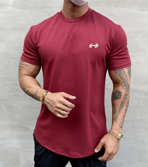 Men's Fitness Loose Casual Lifestyle Wear T-shirt Streetwear.