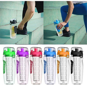 Fruit Infusing Water Bottle BPA Free Plastic Sport Juice Shaker.