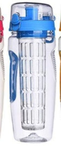 Fruit Infusing Water Bottle BPA Free Plastic Sport Juice Shaker.