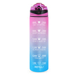 Gradient Color Sports Bottle Bouncing Cover Nozzle Portable Water Cup